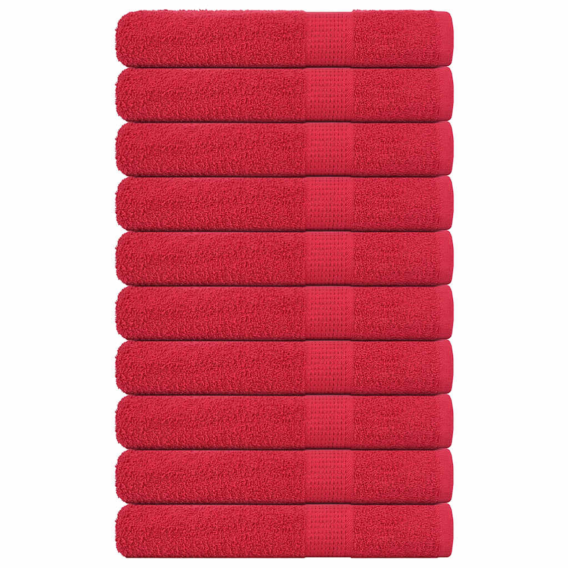 vidaXL Toalhas FROGN 10 pcs 100x200 cm 360 g/m² vermelho 1