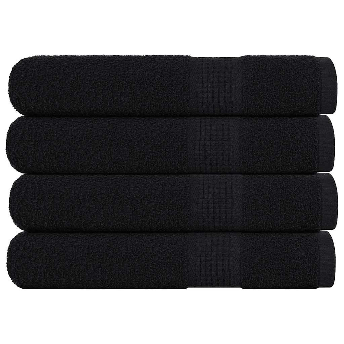 vidaXL Toalhas de sauna FROGN 4 pcs 80x200 cm 360 g/m² preto 1
