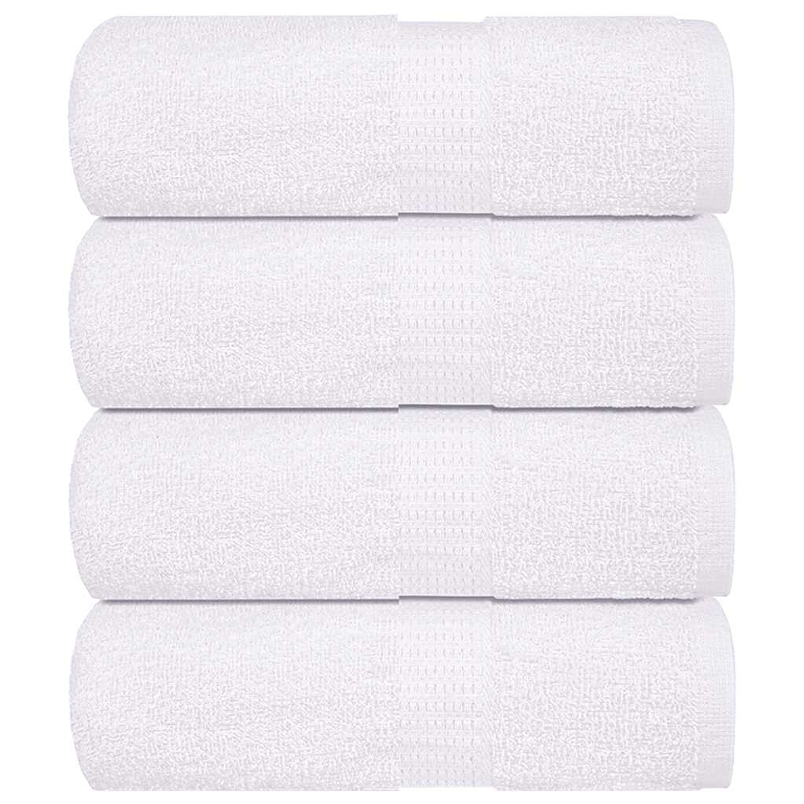 vidaXL Toalhas de rosto FROGN 4 peças Branco 30x30 cm 360 g/m² 1