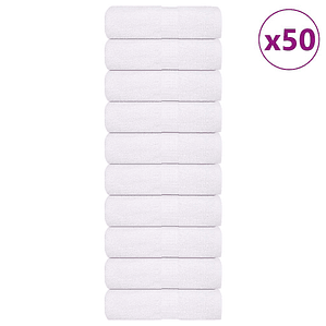 vidaXL Toalhas de bidé FROGN 50 pcs 30x50 cm 360 g/m² branco