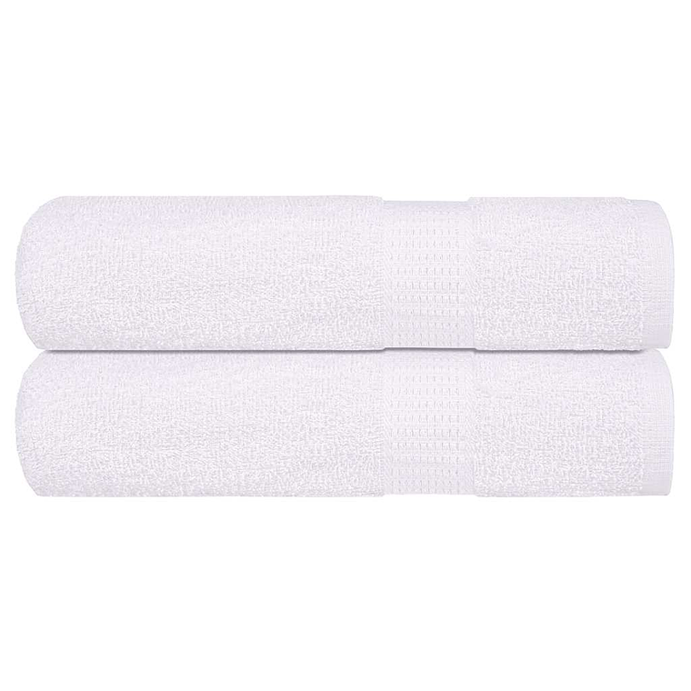 vidaXL Toalhas de mãos FROGN 2 pcs 50x100 cm 360 g/m² branco 1