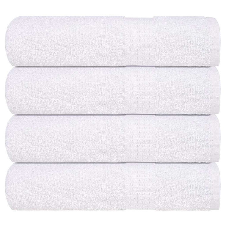 vidaXL Toalhas de mãos FROGN 4 pcs 50x100 cm 360 g/m² branco 1