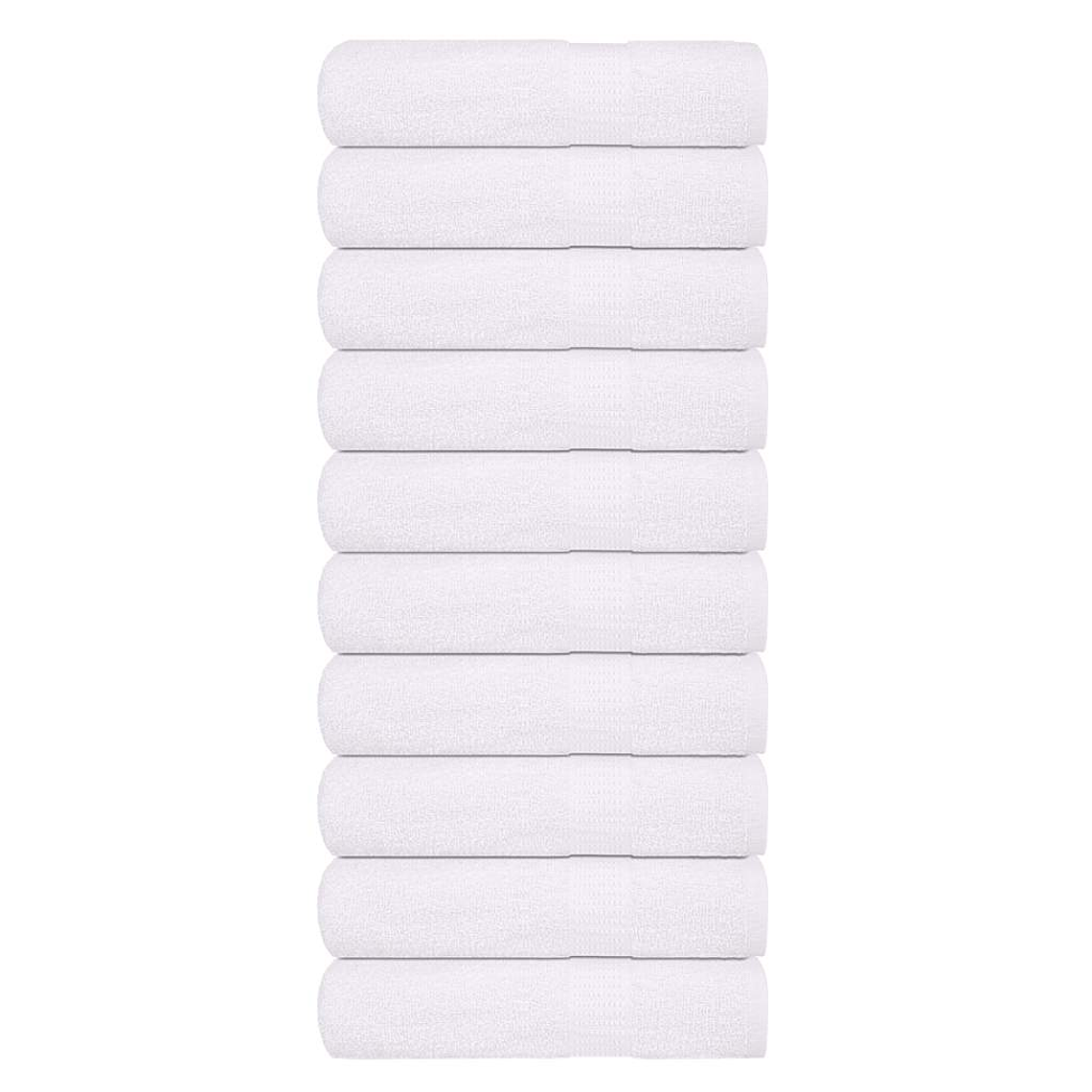 vidaXL Toalhas de mãos FROGN 10 pcs 50x100 cm 360 g/m² branco 1