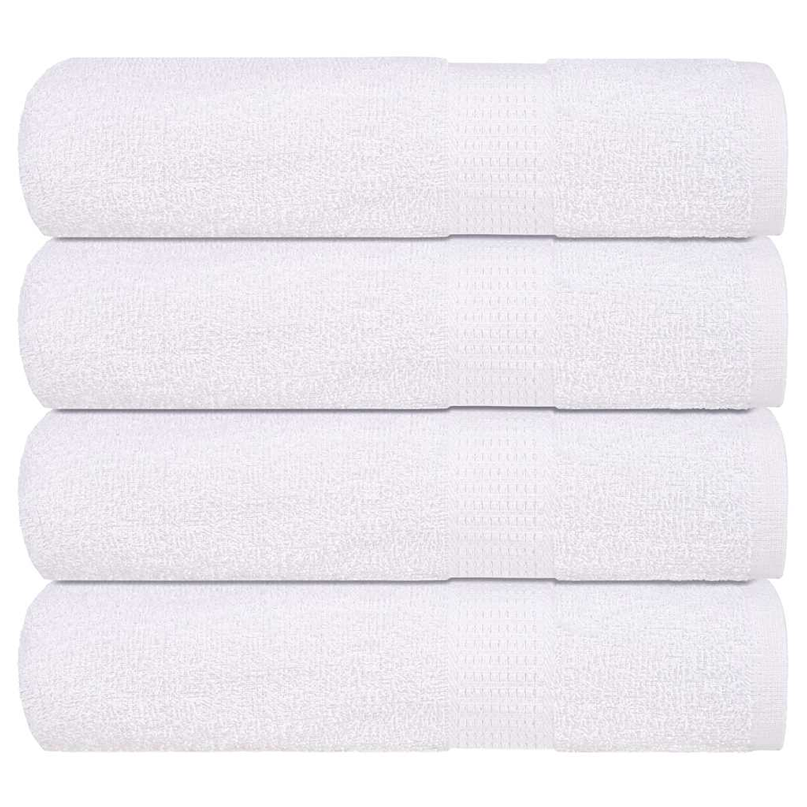 vidaXL Toalhas de banho FROGN 4 pcs 70x140 cm 360 g/m² branco 1