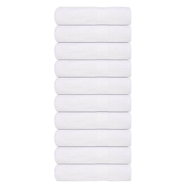 vidaXL Toalhas de banho FROGN 10 pcs 70x140 cm 360 g/m² branco 1