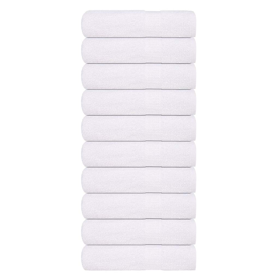 vidaXL Toalhas de banho FROGN 10 pcs 100x150 cm 360 g/m² branco 1