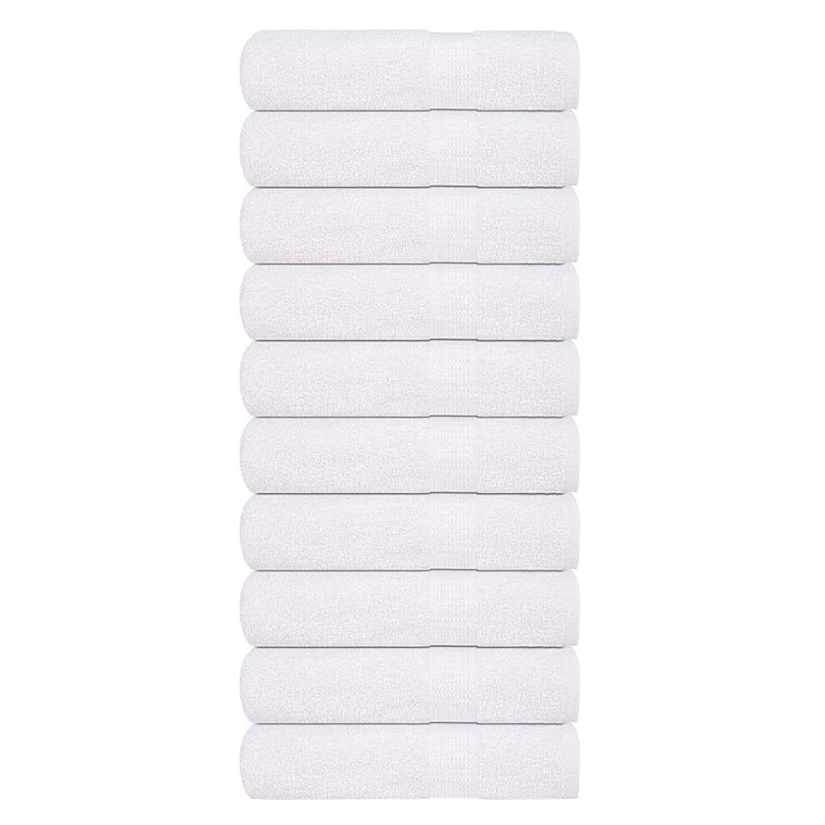 vidaXL Toalhas de banho FROGN 10 pcs 100x150 cm 360 g/m² branco 1