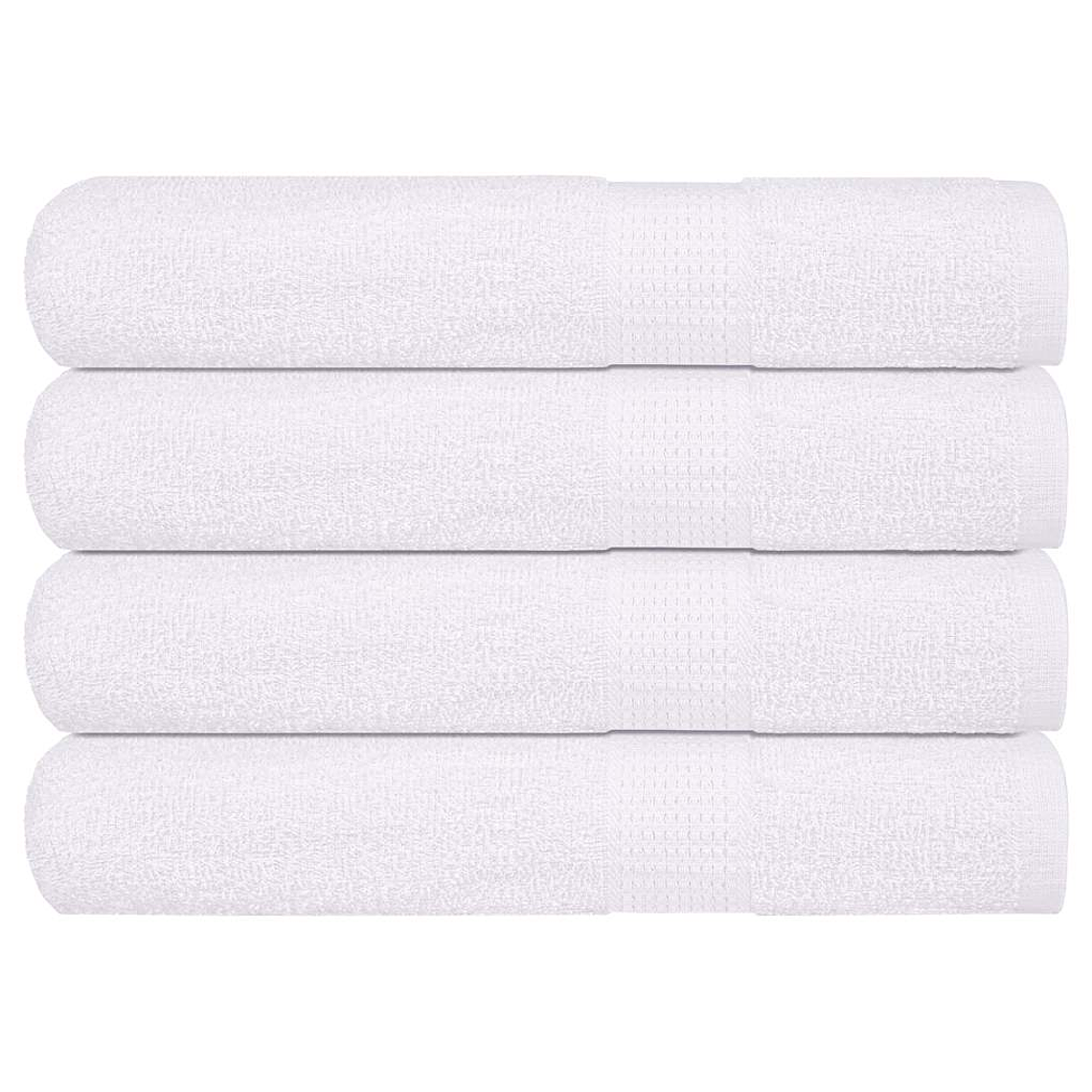 vidaXL Toalhas de sauna FROGN 4 pcs 80x200 cm 360 g/m² branco 1