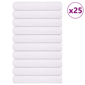 vidaXL Toalhas de sauna FROGN 25 pcs 80x200 cm 360 g/m² branco