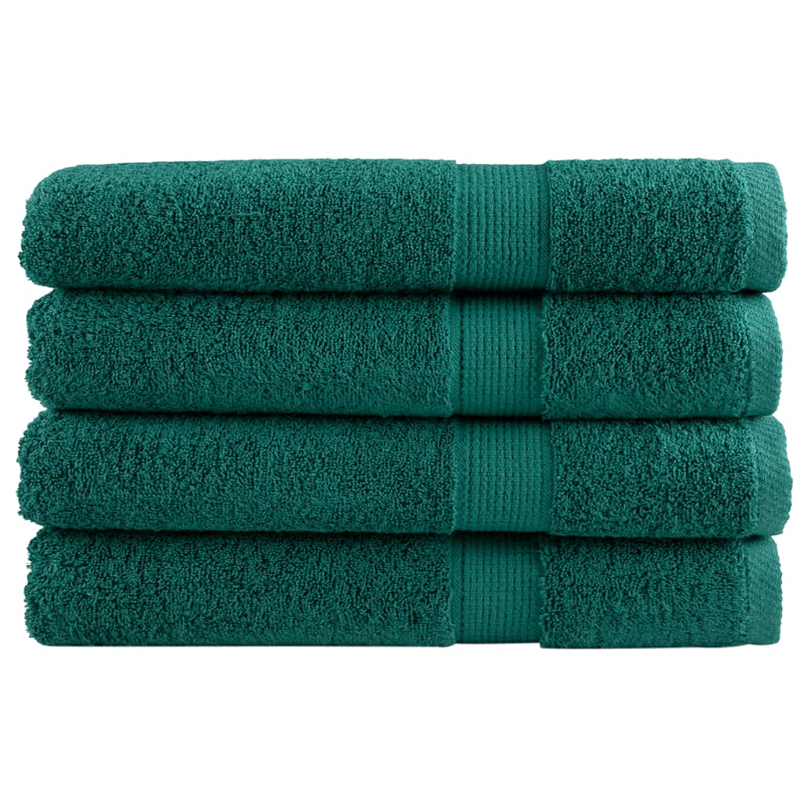vidaXL Toalhas de sauna premium SOLUND 4 pcs 80x200 cm 600 gsm verde 1