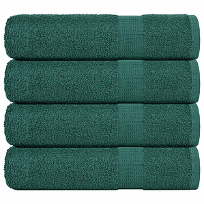 vidaXL Toalhas de mãos FROGN 4 pcs 50x100 cm 360 g/m² verde