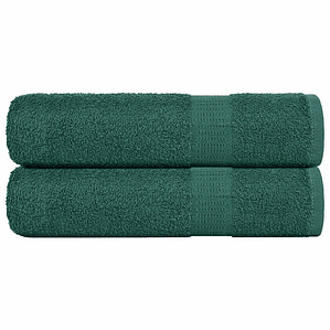 vidaXL Toalhas de banho FROGN 2pcs 70x140 cm 360 g/m² verde