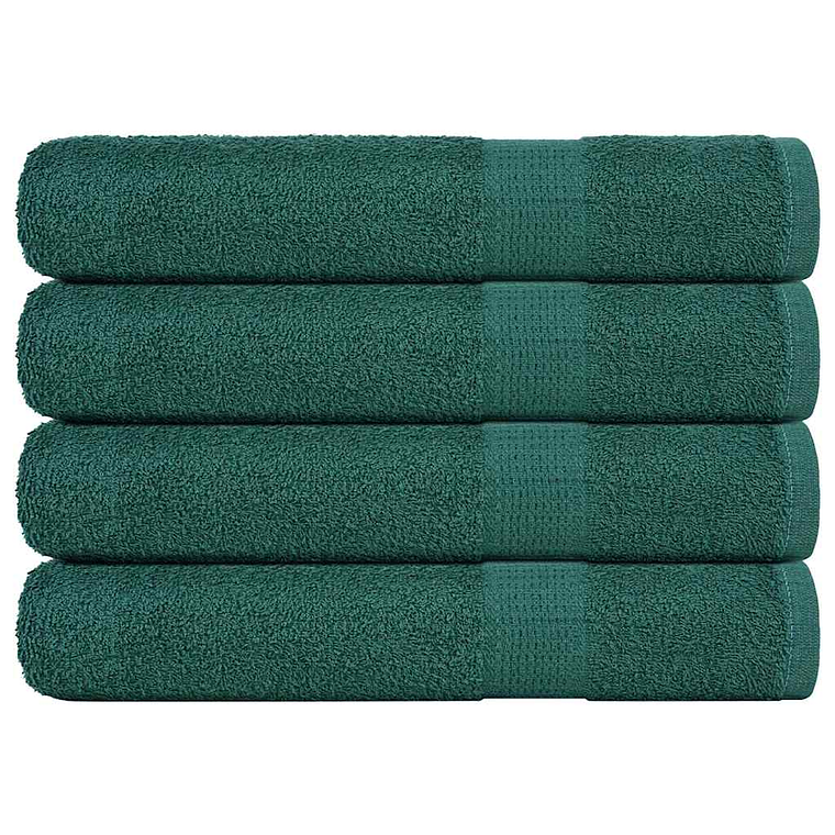vidaXL Toalhas de sauna FROGN 4 pcs 80x200 cm 360 g/m² verde 1