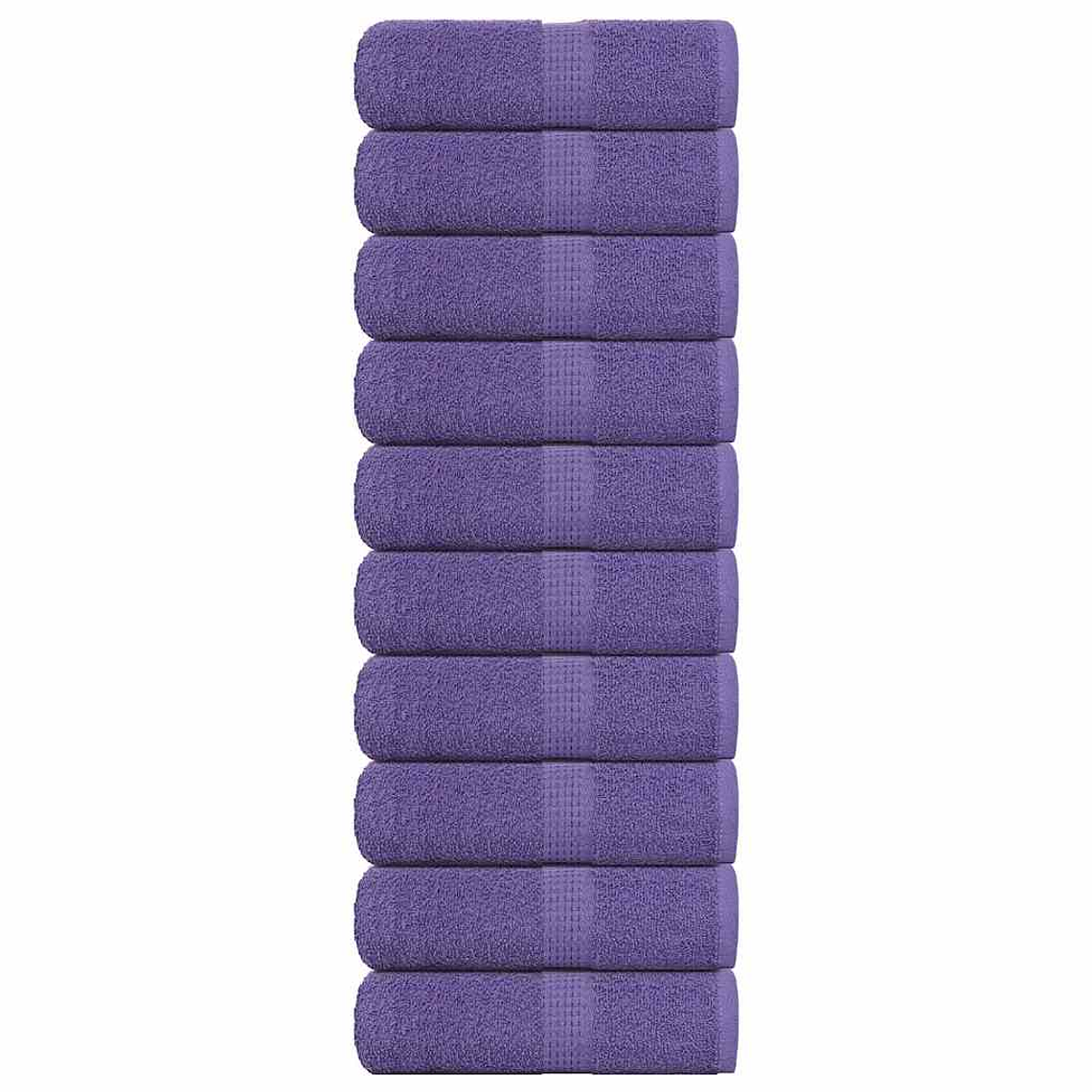 vidaXL Toalhas de rosto FROGN 10 unidades Roxo 30x30 cm 360 g/m² 1