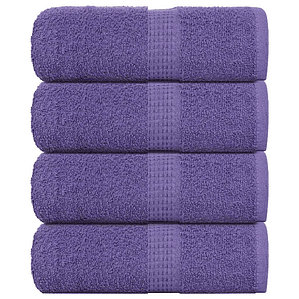 vidaXL Toalhas de rosto FROGN 4 peças Roxo 30x30 cm 360 g/m²