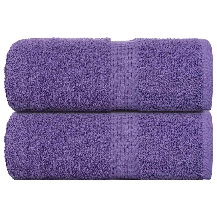vidaXL Toalhas de bidé FROGN 2 pcs 30x50 cm 360 g/m² roxo 1