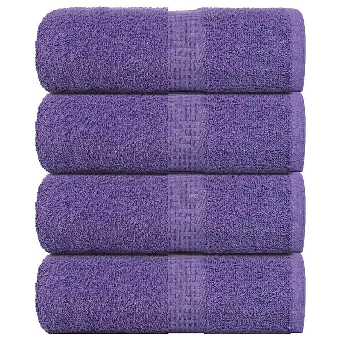 vidaXL Toalhas de bidé FROGN 4 pcs 30x50 cm 360 g/m² roxo 1
