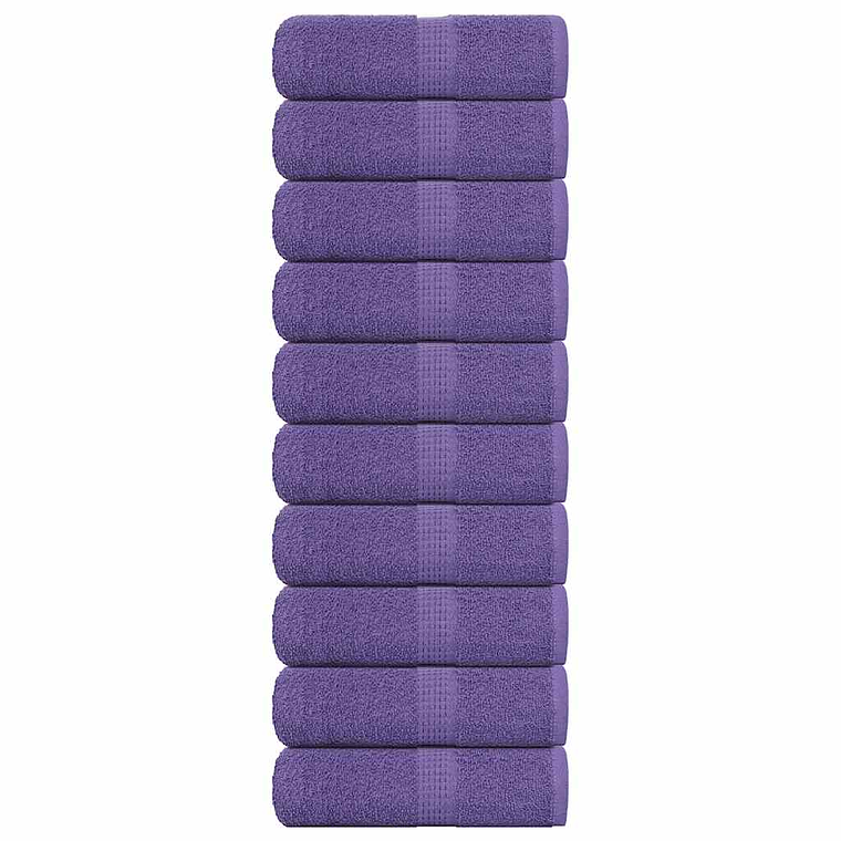 vidaXL Toalhas de bidé FROGN 10 pcs 30x50 cm 360 g/m² roxo 1