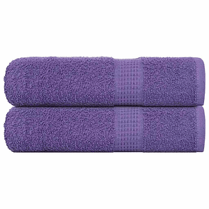 vidaXL Toalhas de banho FROGN 2pcs 70x140 cm 360 g/m² roxo