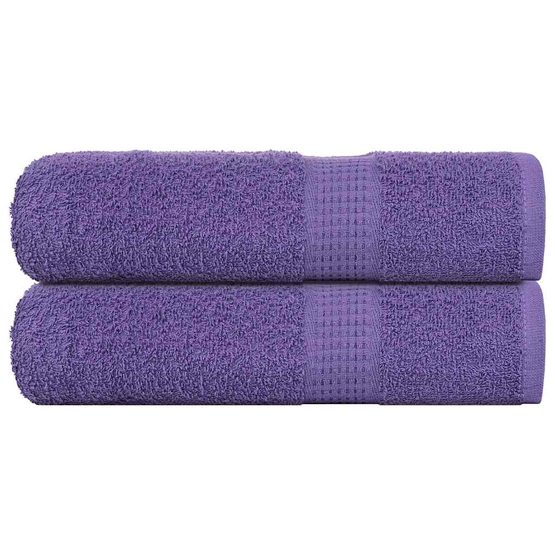vidaXL Toalhas de banho FROGN 2 pcs 100x150 cm 360 g/m² roxo 1