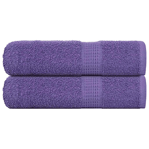 vidaXL Toalhas de banho FROGN 2 pcs 100x150 cm 360 g/m² roxo