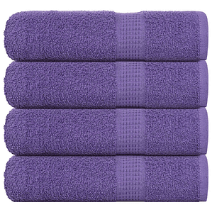 vidaXL Toalhas de banho FROGN 4 pcs 100x150 cm 360 g/m² roxo