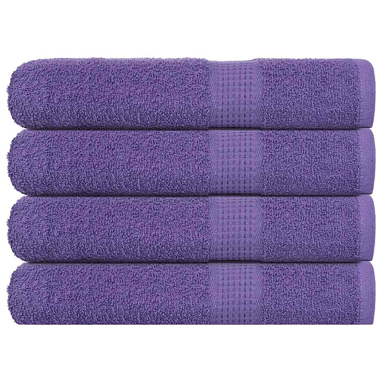 vidaXL Toalhas FROGN 4 pcs 100x200 cm 360 g/m² roxo 1