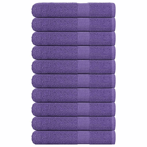 vidaXL Toalhas FROGN 10 pcs 100x200 cm 360 g/m² roxo