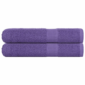 vidaXL Toalhas FROGN 2 pcs 100x200 cm 360 g/m² roxo
