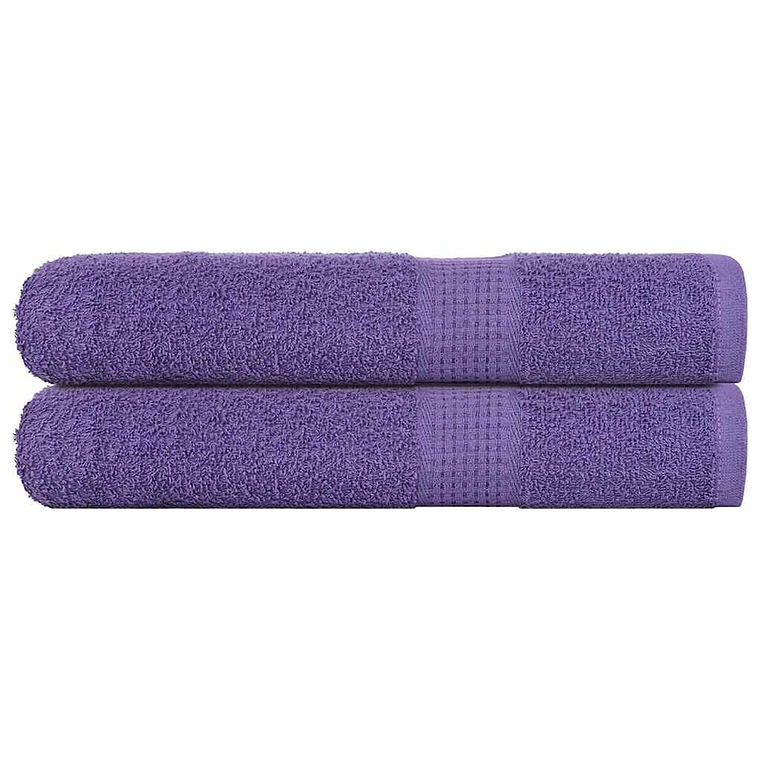 vidaXL Toalhas FROGN 2 pcs 100x200 cm 360 g/m² roxo 1