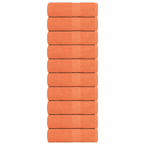 vidaXL Toalhas de rosto FROGN 10 unidades Laranja 30x30 cm 360 g/m²