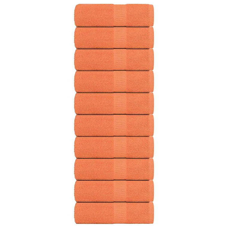 vidaXL Toalhas de rosto FROGN 10 unidades Laranja 30x30 cm 360 g/m² 1