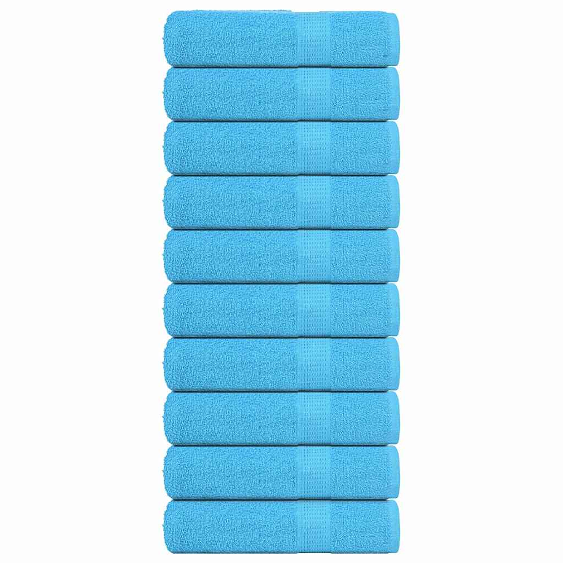 vidaXL Toalhas de banho FROGN 10 pcs 100x150cm 360 g/m² turquesa 1