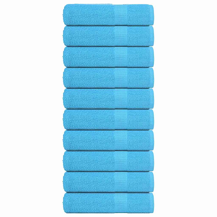 vidaXL Toalhas de banho FROGN 10 pcs 100x150cm 360 g/m² turquesa 1