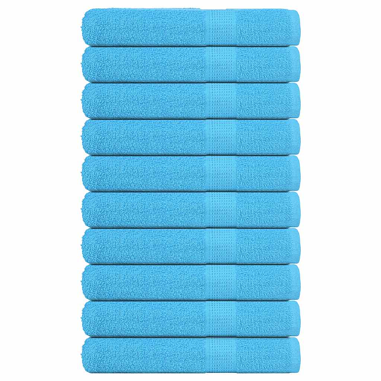vidaXL Toalhas de sauna FROGN 10 pcs 80x200 cm 360 g/m² turquesa 1