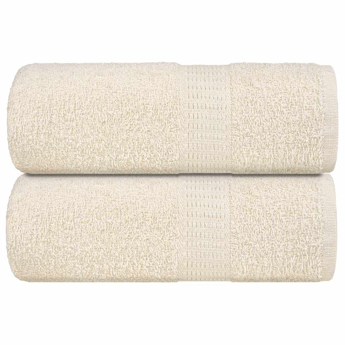 vidaXL Toalhas de bidé FROGN 2 pcs 30x50 cm 360 g/m² creme 1