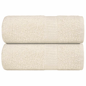 vidaXL Toalhas de bidé FROGN 2 pcs 30x50 cm 360 g/m² creme