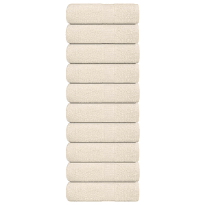 vidaXL Toalhas de bidé FROGN 10 pcs 30x50 cm 360 g/m² creme
