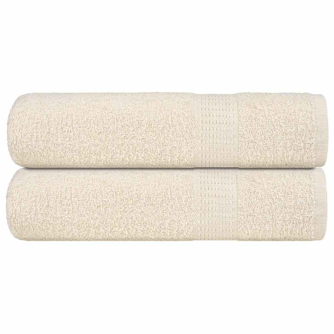 vidaXL Toalhas de mãos FROGN 2 pcs 50x100 cm 360 g/m² creme 1
