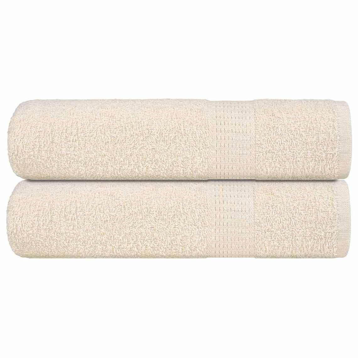 vidaXL Toalhas de banho FROGN 2pcs 70x140 cm 360 g/m² creme 1