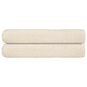 vidaXL Toalhas de sauna FROGN 2 pcs 80x200 cm 360 g/m² creme