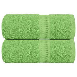 vidaXL Toalhas de rosto FROGN 2 peças Verde-maçã 30x30 cm 360 g/m²