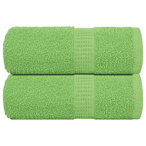 vidaXL Toalhas de bidé FROGN 2pcs 30x50cm 360 g/m² verde maça