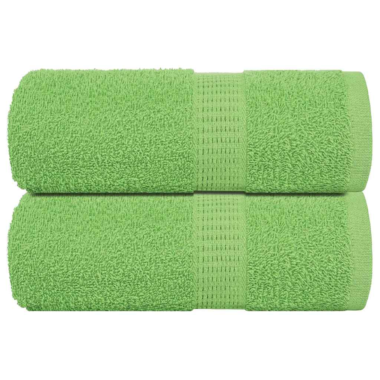 vidaXL Toalhas de bidé FROGN 2pcs 30x50cm 360 g/m² verde maça 1