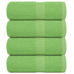 vidaXL Toalhas de bidé FROGN 4pcs 30x50cm 360 g/m² verde maça