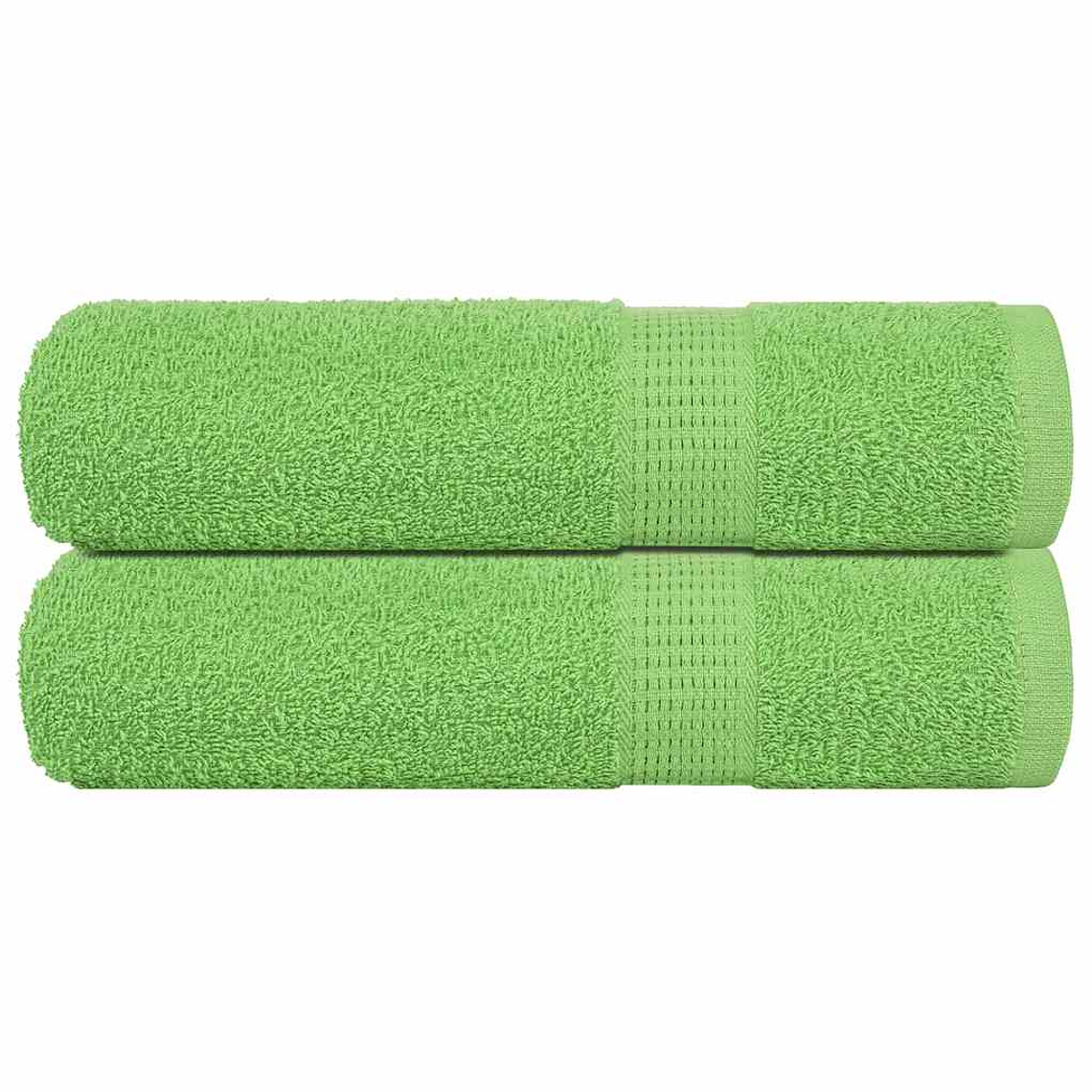 vidaXL Toalhas de mãos FROGN 2pcs 50x100cm 360 g/m² verde maça 1