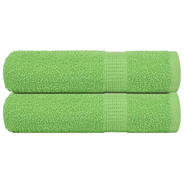 vidaXL Toalhas de mãos FROGN 2pcs 50x100cm 360 g/m² verde maça 1
