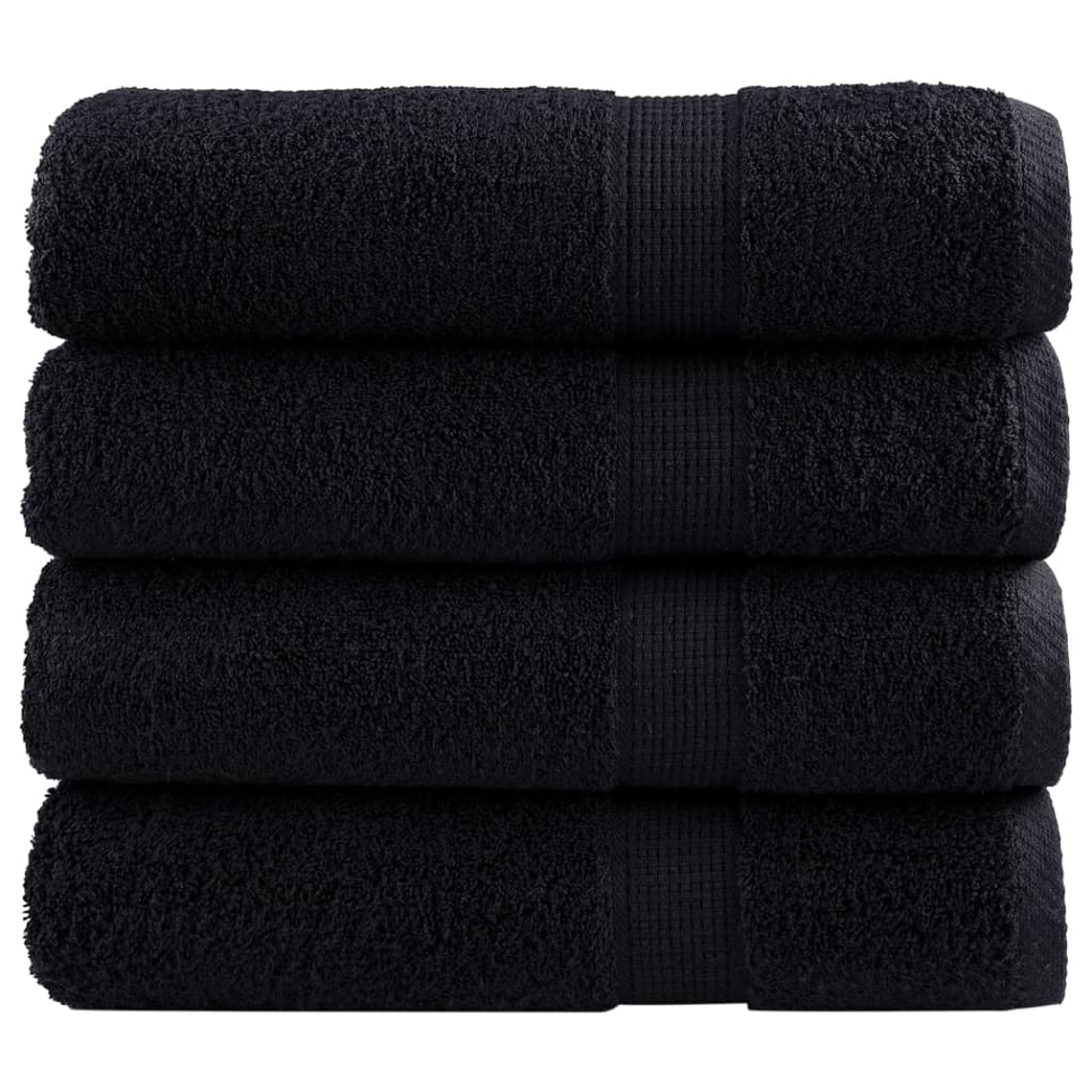 vidaXL Toalhas de banho premium SOLUND 4 pcs 100x150 cm 600 gsm verde 1