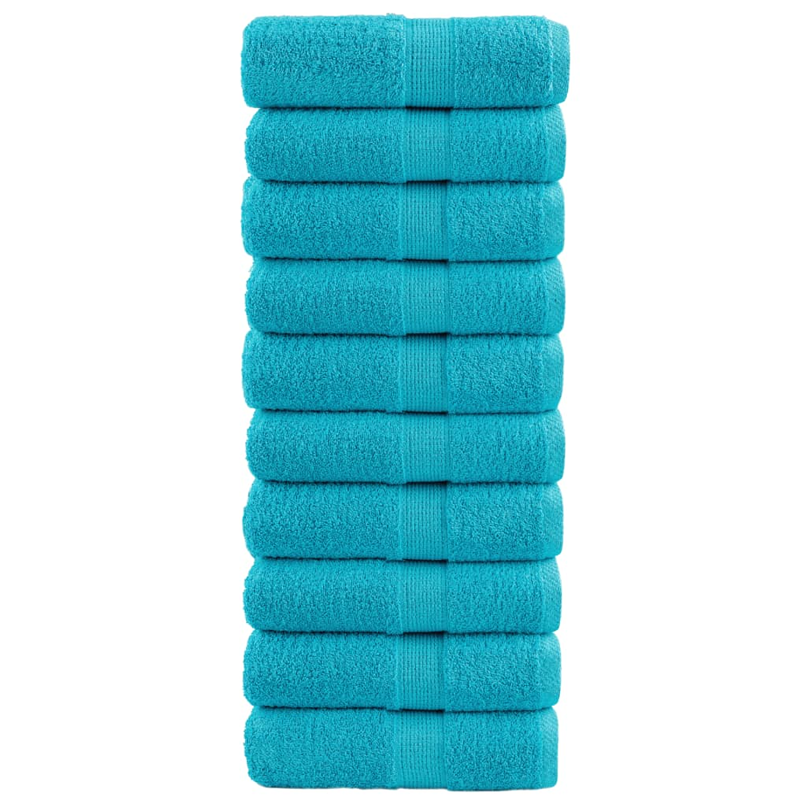 vidaXL Toalhas de bidé premium SOLUND 10pcs 30x50 cm 600 gsm turquesa 1