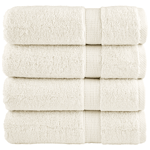 vidaXL Toalhas de banho premium SOLUND 4 pcs 100x150 cm 600 gsm verde